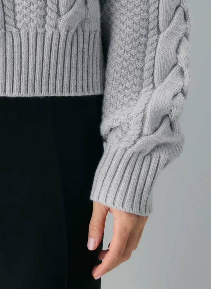 Heritage Knit Merino Wool Crew Hi-Hip Sweater Heritage Knit Merino Wool Crew Hi-Hip Sweater