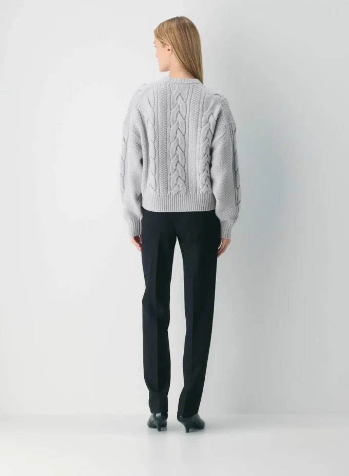 Heritage Knit Merino Wool Crew Hi-Hip Sweater Heritage Knit Merino Wool Crew Hi-Hip Sweater