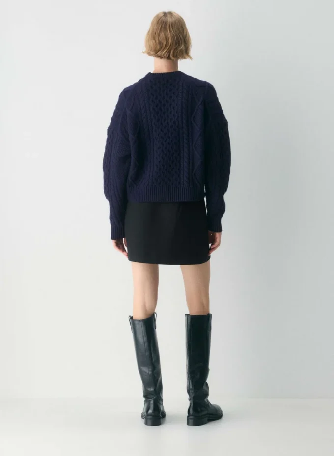 Heritage Knit Merino Wool Crew Hi-Hip Sweater Heritage Knit Merino Wool Crew Hi-Hip Sweater