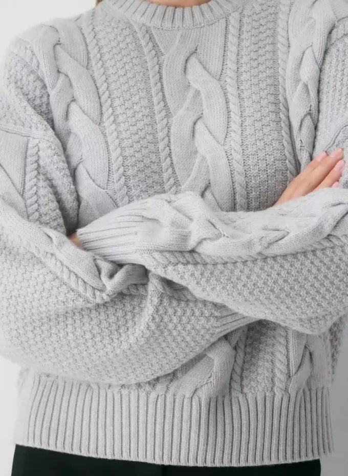 Heritage Knit Merino Wool Crew Hi-Hip Sweater Heritage Knit Merino Wool Crew Hi-Hip Sweater