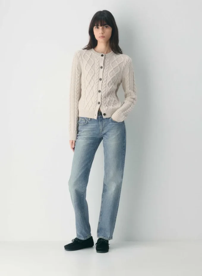 Heritage Knit Merino Wool Crew HiHip Cardigan Heritage Knit Merino Wool Crew HiHip Cardigan