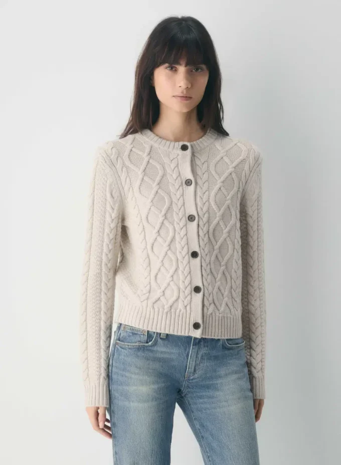 Heritage Knit Merino Wool Crew HiHip Cardigan Heritage Knit Merino Wool Crew HiHip Cardigan