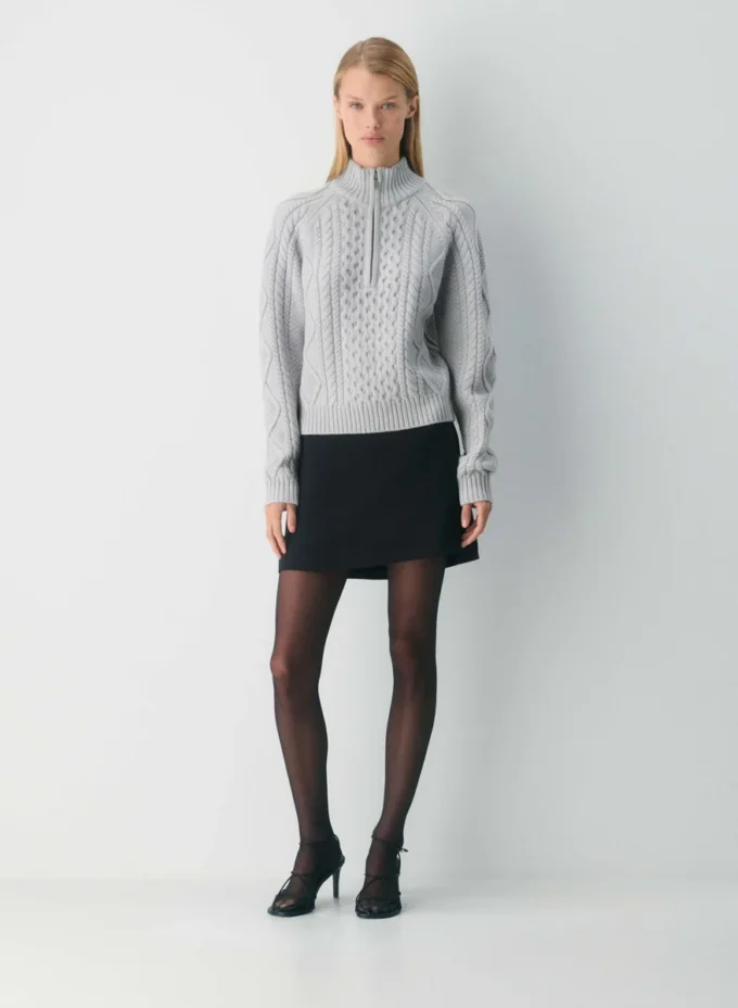 Heritage Knit Merinowolle 1/4-Reißverschluss-Pullover Heritage Knit Merinowolle 1/4-Reißverschluss-Pullover