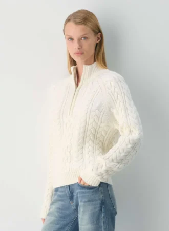 Heritage Knit Merinowolle 1/4-Reißverschluss-Pullover Heritage Knit Merinowolle 1/4-Reißverschluss-Pullover