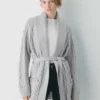 Heritage Knit Merinowolle Cardigan mit offener Vorderseite Heritage Knit Merinowolle Cardigan mit offener Vorderseite
