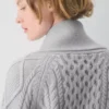 Heritage Knit Merinowolle Cardigan mit offener Vorderseite Heritage Knit Merinowolle Cardigan mit offener Vorderseite