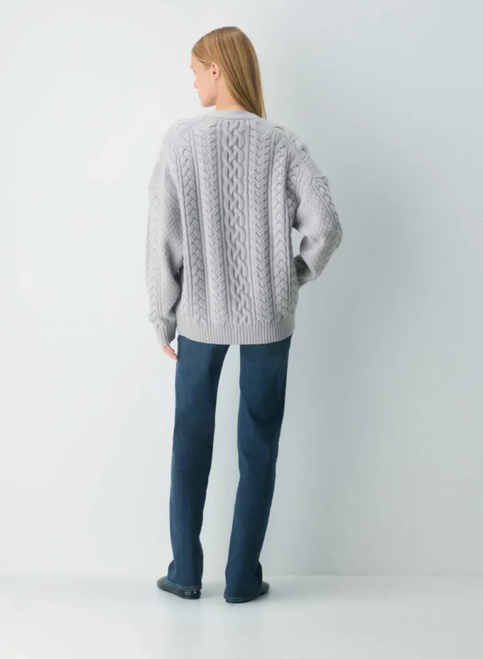 Heritage Knit Merinowolle-Cardigan mit V-Ausschnitt Heritage Knit Merinowolle-Cardigan mit V-Ausschnitt