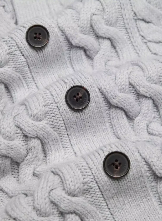 Heritage Knit Merinowolle-Cardigan mit V-Ausschnitt Heritage Knit Merinowolle-Cardigan mit V-Ausschnitt