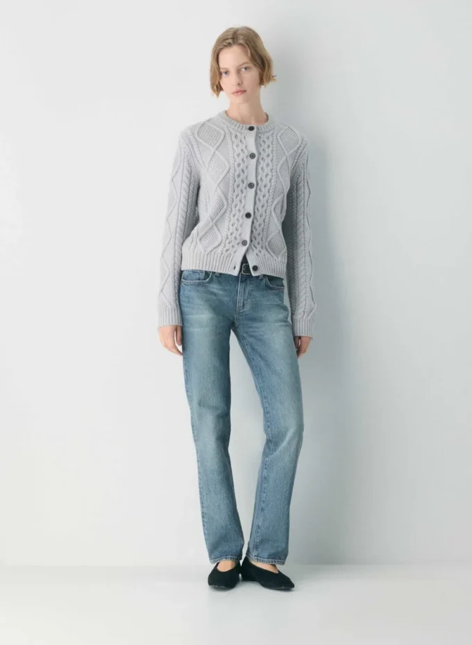 Heritage Knit Merinowolle Crew Cardigan Heritage Knit Merinowolle Crew Cardigan