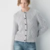 Heritage Knit Merinowolle Crew Cardigan Heritage Knit Merinowolle Crew Cardigan