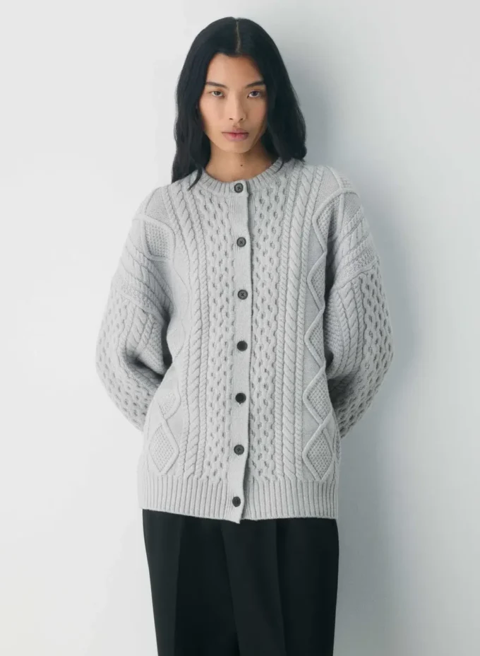 Heritage Knit Merinowolle Crew Cardigan Heritage Knit Merinowolle Crew Cardigan