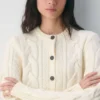 Heritage Knit Merinowolle Crew Cardigan Heritage Knit Merinowolle Crew Cardigan