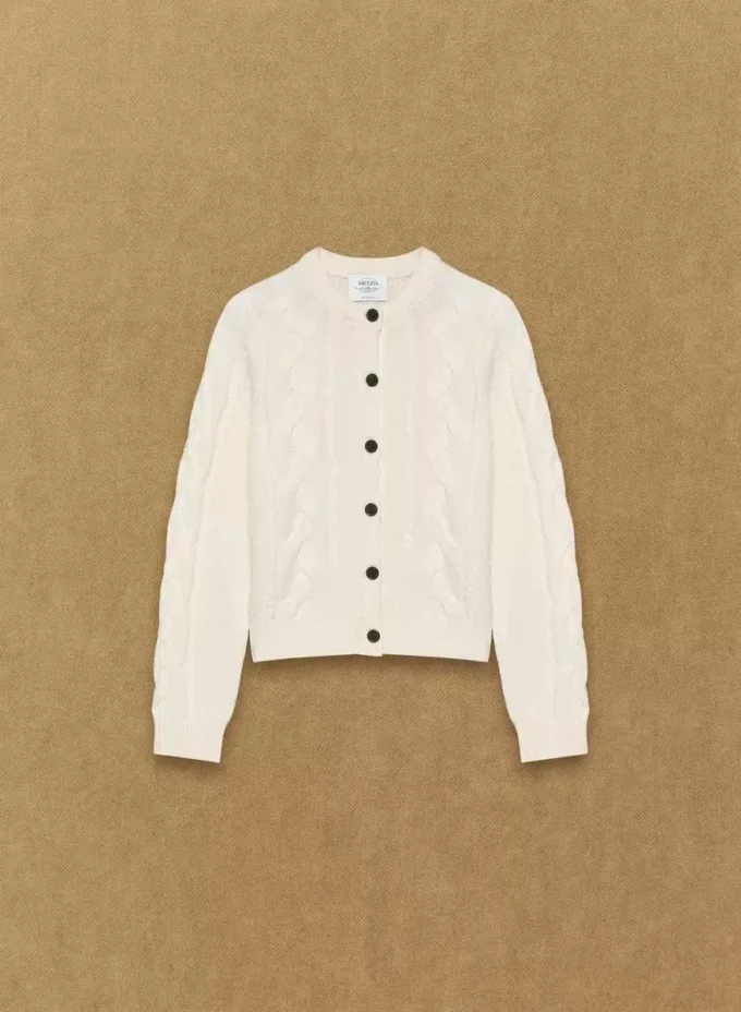 Heritage Knit Merinowolle Crew Cardigan Heritage Knit Merinowolle Crew Cardigan