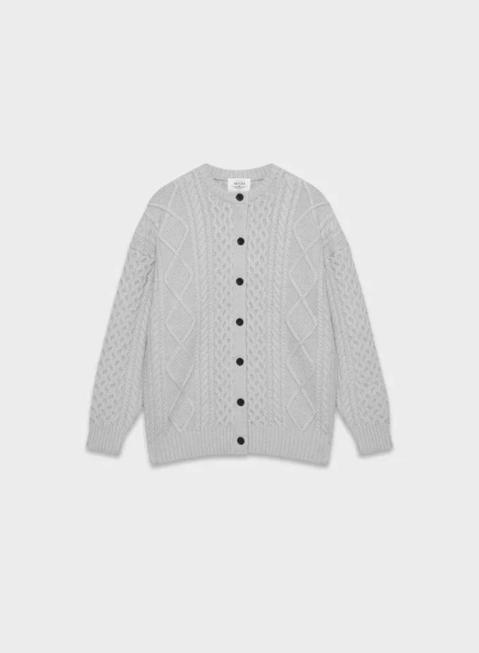Heritage Knit Merinowolle Crew Cardigan Heritage Knit Merinowolle Crew Cardigan