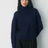 Heritage Knit Merinowolle Hi-Hip Rollkragenpullover