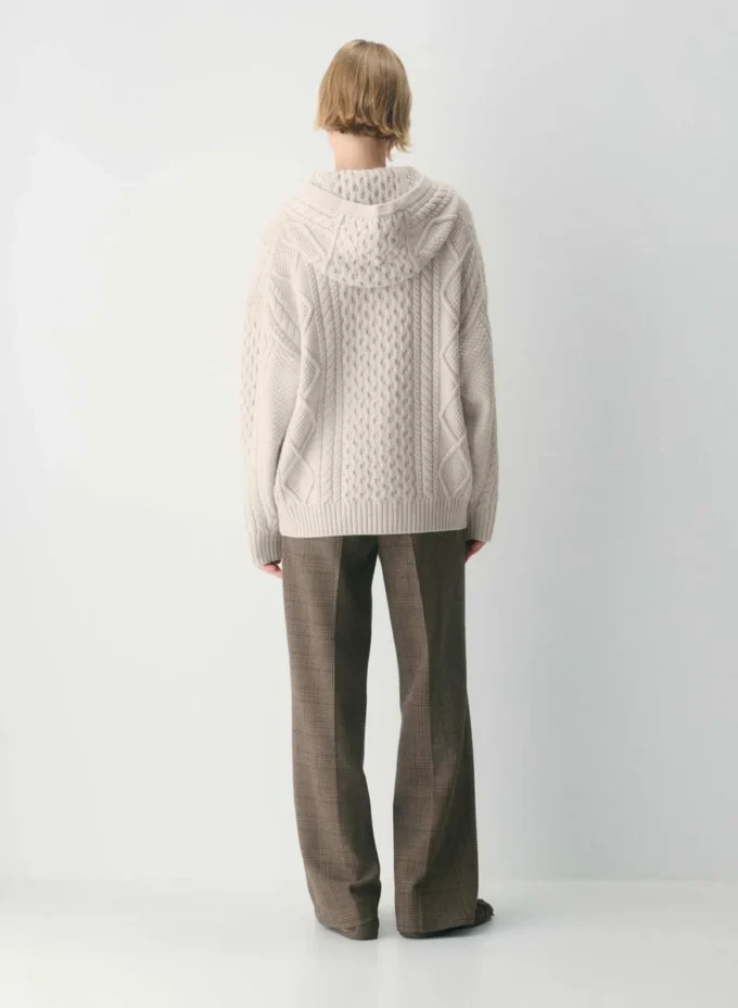 Heritage Knit Merinowolle-Kapuzenpullover mit Reißverschluss Heritage Knit Merinowolle-Kapuzenpullover mit Reißverschluss