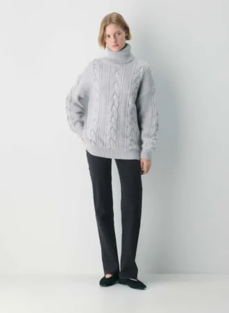Heritage Knit Merinowolle Rollkragenpullover