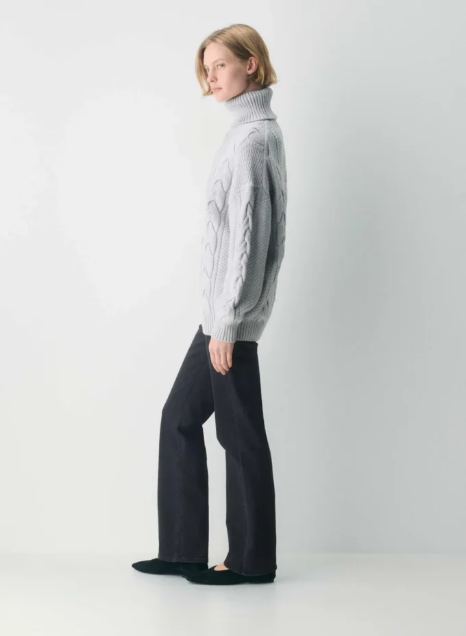 Heritage Knit Merinowolle Rollkragenpullover