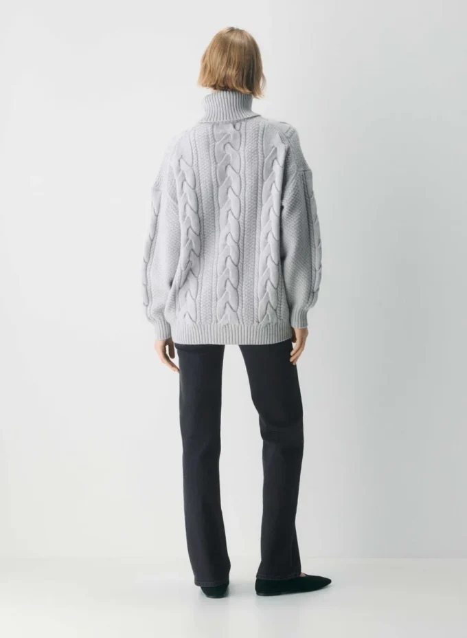 Heritage Knit Merinowolle Rollkragenpullover