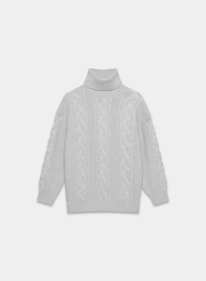 Heritage Knit Merinowolle Rollkragenpullover