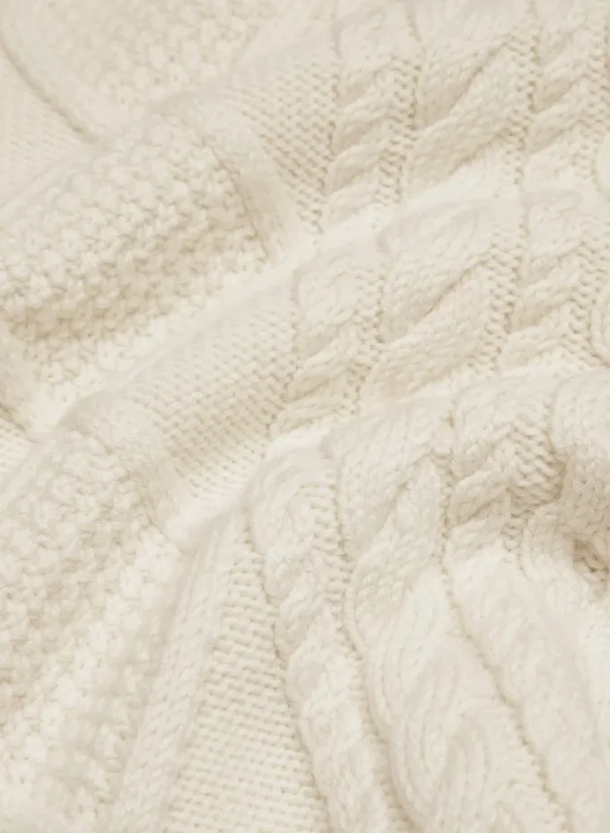 Heritage Knit Merinowolle Rollkragenpullover mit Reißverschluss Heritage Knit Merinowolle Rollkragenpullover mit Reißverschluss