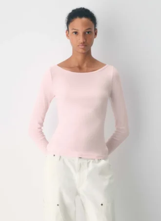 HomeStretch™ Rib Bootschnür-Langarmshirt