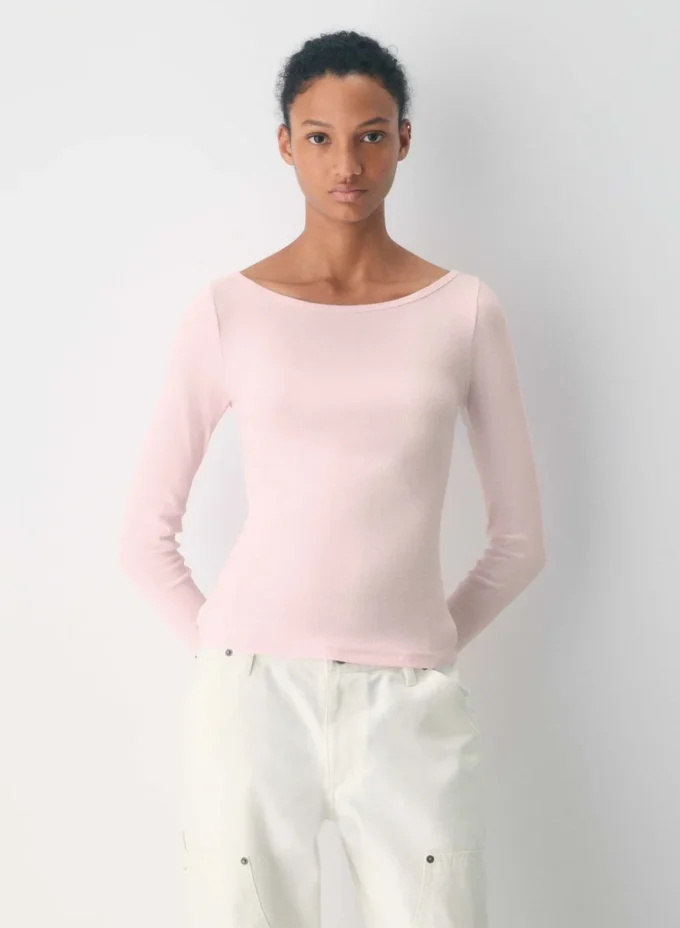 HomeStretch™ Rib Bootschnür-Langarmshirt HomeStretch™ Rib Bootschnür-Langarmshirt