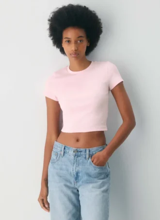 HomeStretch™ Rib Crew Waist T-Shirt