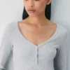 HomeStretch™ Rib Henley Langarmshirt HomeStretch™ Rib Henley Langarmshirt