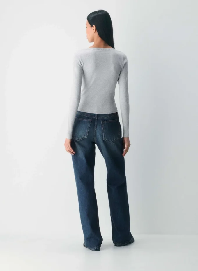 HomeStretch™ Rib Henley Langarmshirt HomeStretch™ Rib Henley Langarmshirt