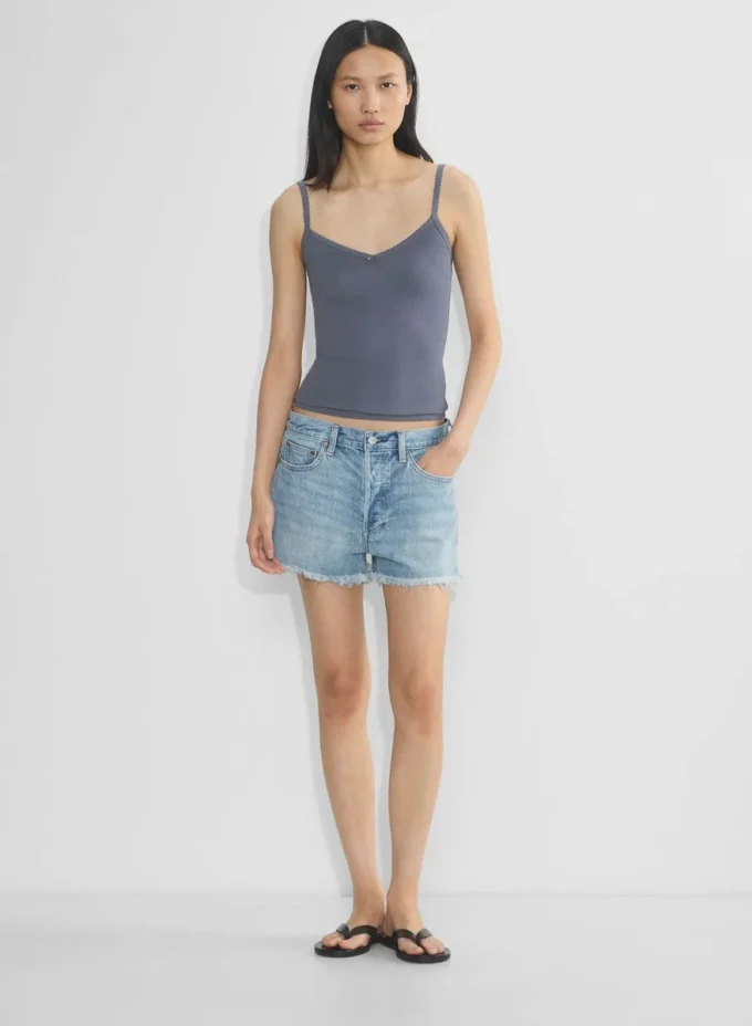 HomeStretch™ Rib Lace V-Neck Cami Tank HomeStretch™ Rib Lace V-Neck Cami Tank
