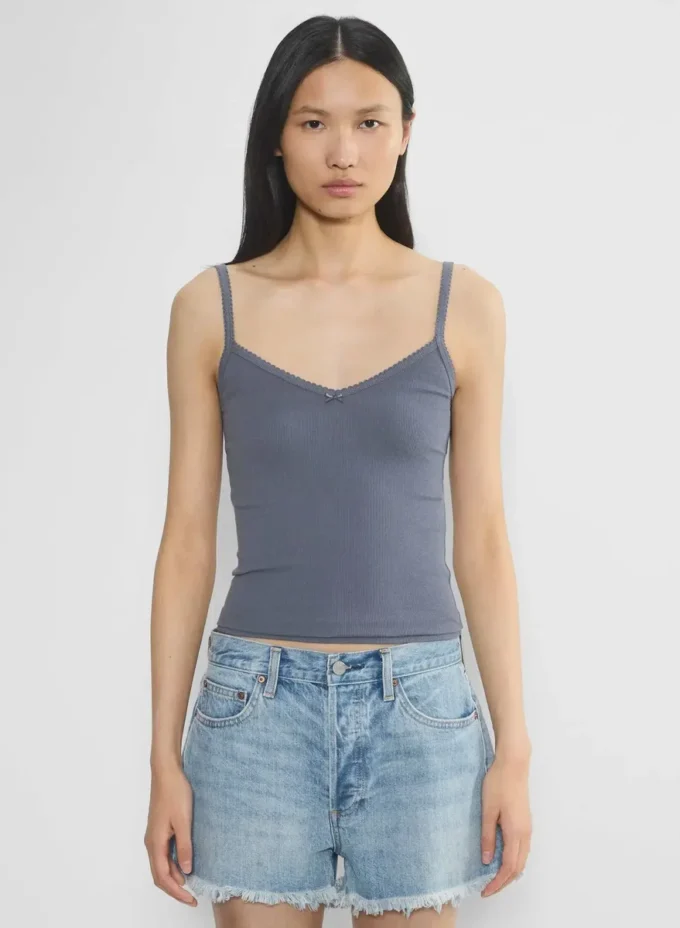 HomeStretch™ Rib Lace V-Neck Cami Tank HomeStretch™ Rib Lace V-Neck Cami Tank