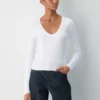 Homestretch™ Rib Langarmshirt mit tiefem V-Ausschnitt Homestretch™ Rib Langarmshirt mit tiefem V-Ausschnitt