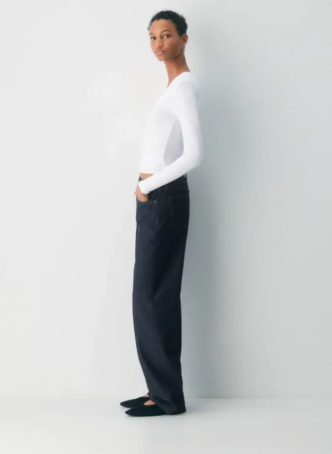 Homestretch™ Rib Langarmshirt mit tiefem V-Ausschnitt Homestretch™ Rib Langarmshirt mit tiefem V-Ausschnitt