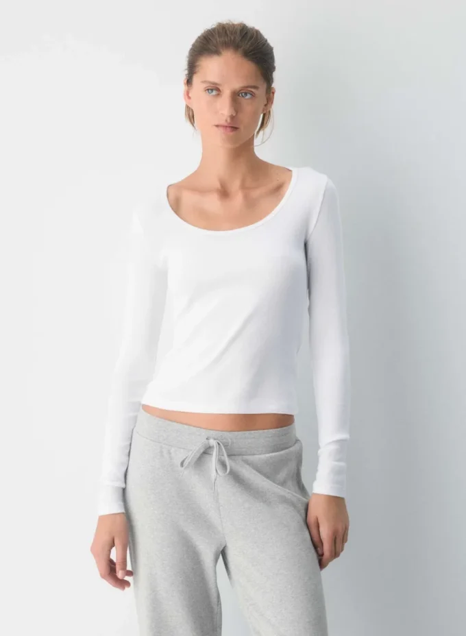 HomeStretch™ Rib Rundhals-Langarmshirt HomeStretch™ Rib Rundhals-Langarmshirt
