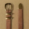 Legendärer Gürtel aus massivem Messing und Wildleder