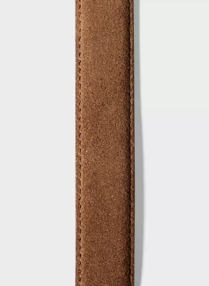 Legendärer Gürtel aus massivem Messing und Wildleder