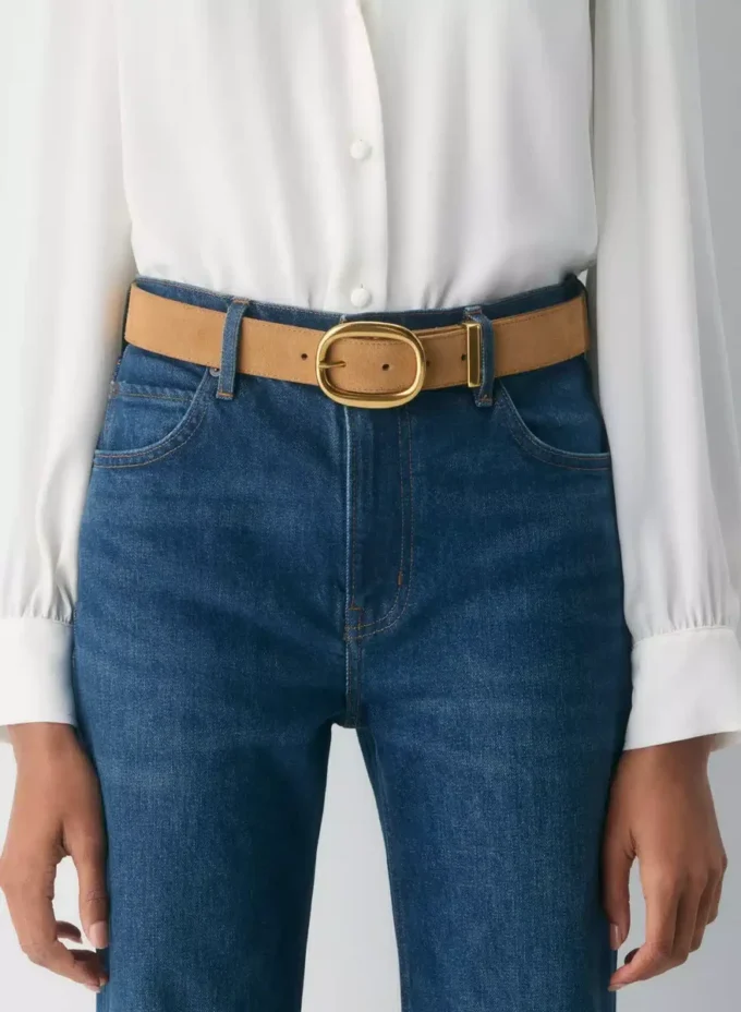 Lifetime Solid Brass Suede Wide Belt Lifetime Solid Brass Suede Wide Belt