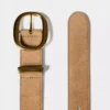 Lifetime Solid Brass Suede Wide Belt Lifetime Solid Brass Suede Wide Belt