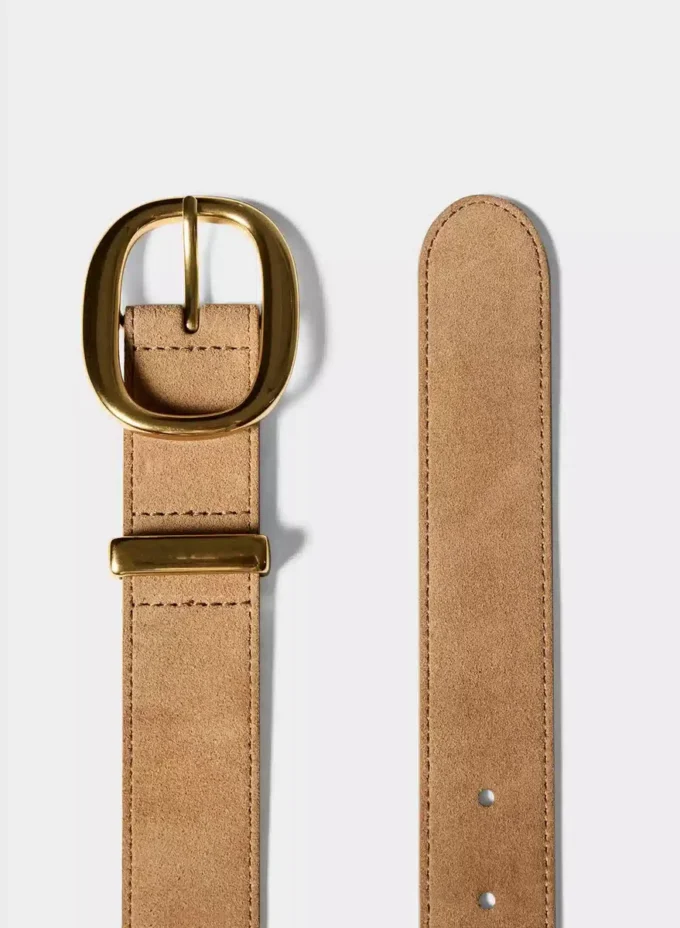 Lifetime Solid Brass Suede Wide Belt Lifetime Solid Brass Suede Wide Belt