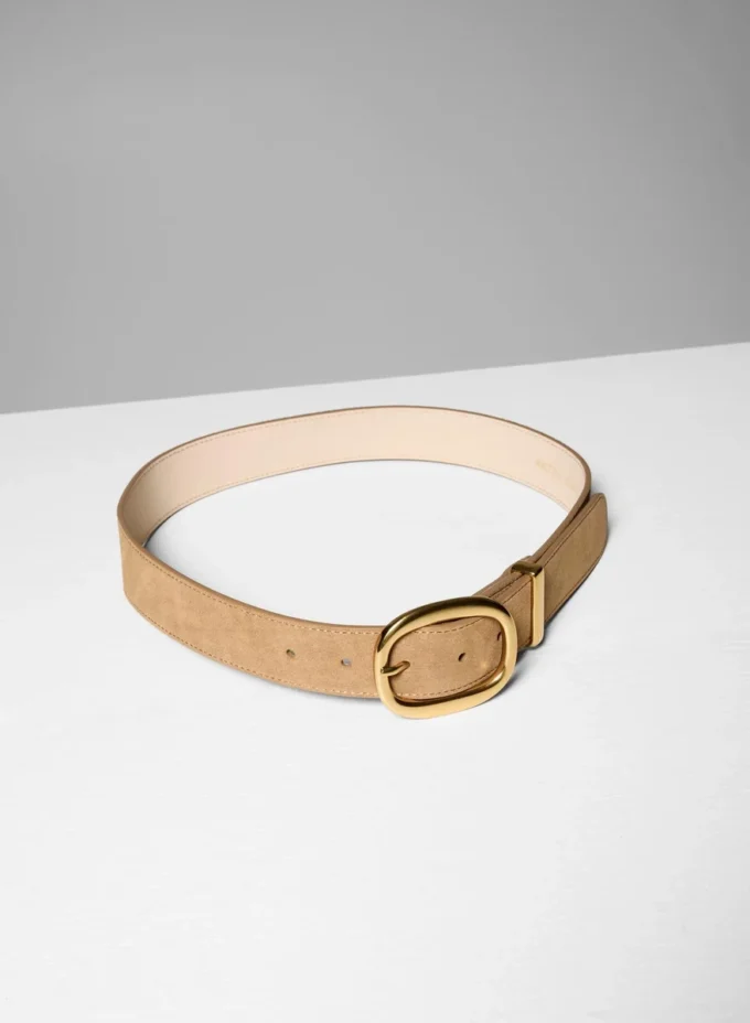 Lifetime Solid Brass Suede Wide Belt Lifetime Solid Brass Suede Wide Belt