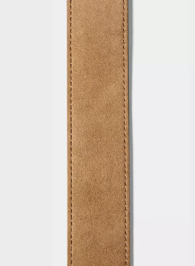 Lifetime Solid Brass Suede Wide Belt Lifetime Solid Brass Suede Wide Belt