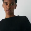 Mesh Cashmere Oversized Crew Sweater