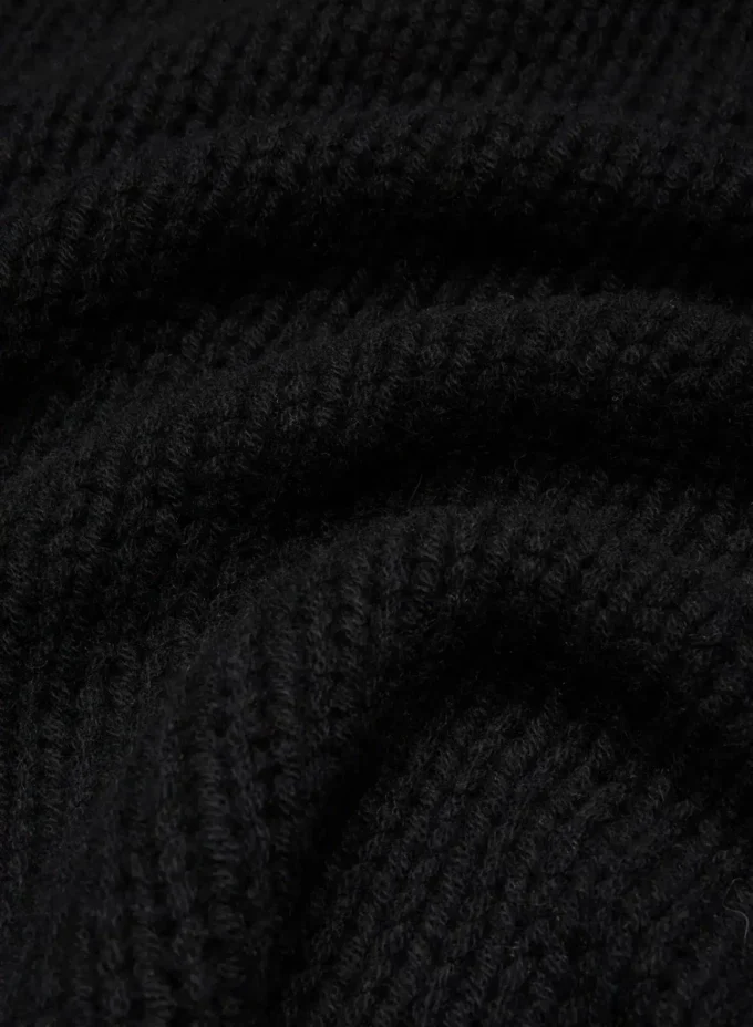 Mesh Cashmere Oversized Crew Sweater