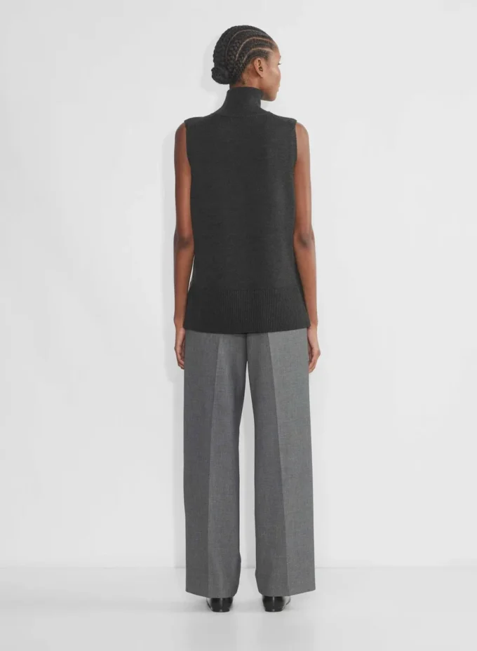 Nachfolger Merinowolle Ärmelloser Rollkragenpullover Nachfolger Merinowolle Ärmelloser Rollkragenpullover