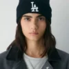 New Era La Dodgers Merinowolle-Beanie mit geripptem Bündchen