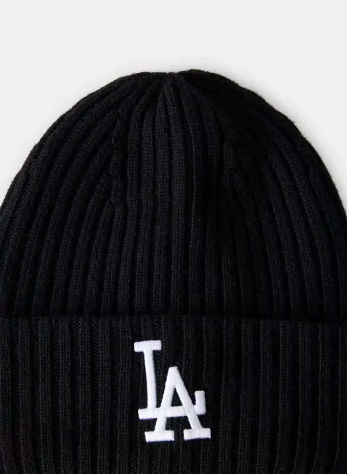 New Era La Dodgers Merinowolle-Beanie mit geripptem Bündchen