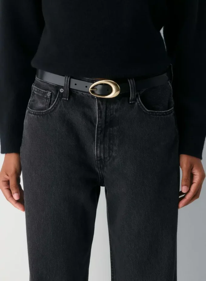 Perennial Solid Brass Leather Belt Perennial Solid Brass Leather Belt