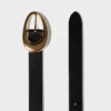 Perennial Solid Brass Leather Belt Perennial Solid Brass Leather Belt