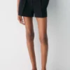 Plissierte Mini-Shorts
